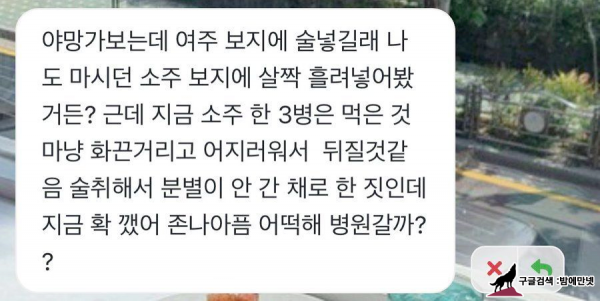 야망가 보고 짬지에 소주 넣은 여자 img #1