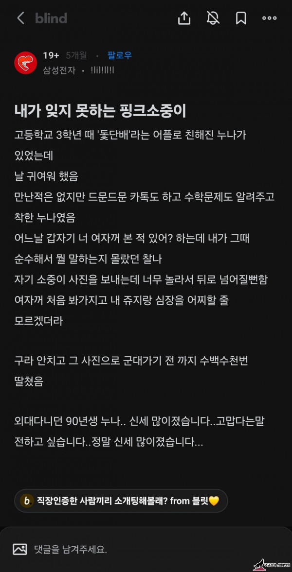 외대다니는 누나 소중이 사진을 보고 폭딸 쳤다는 삼성직원 img #1