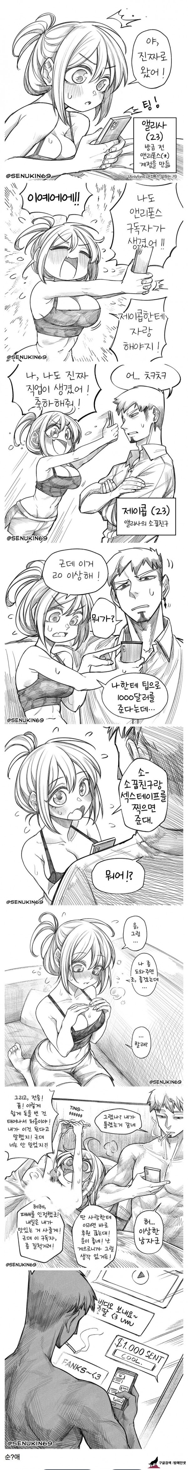 온리팬스를 시작한 소꿉친구 ㄷㄷ img #1